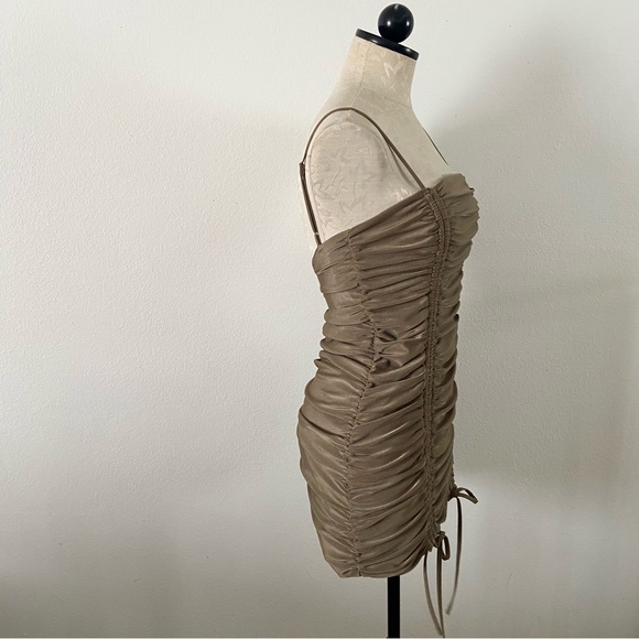 Tiger Mist Zion olive green dress scrunch cami bodycon mini - Picture 7 of 7